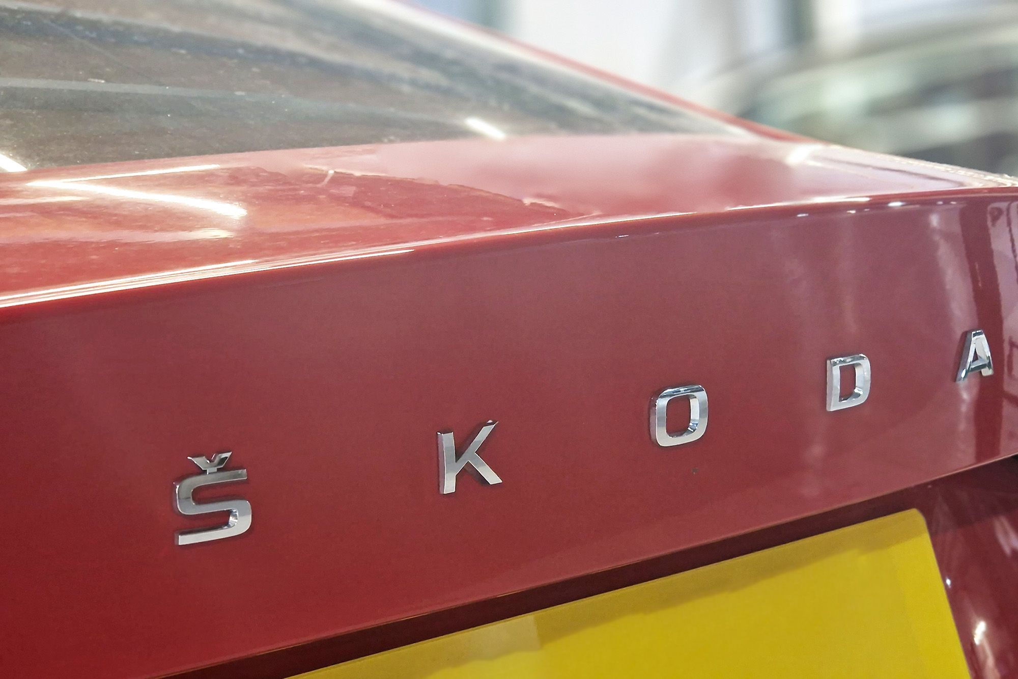 Skoda rear badge on boot