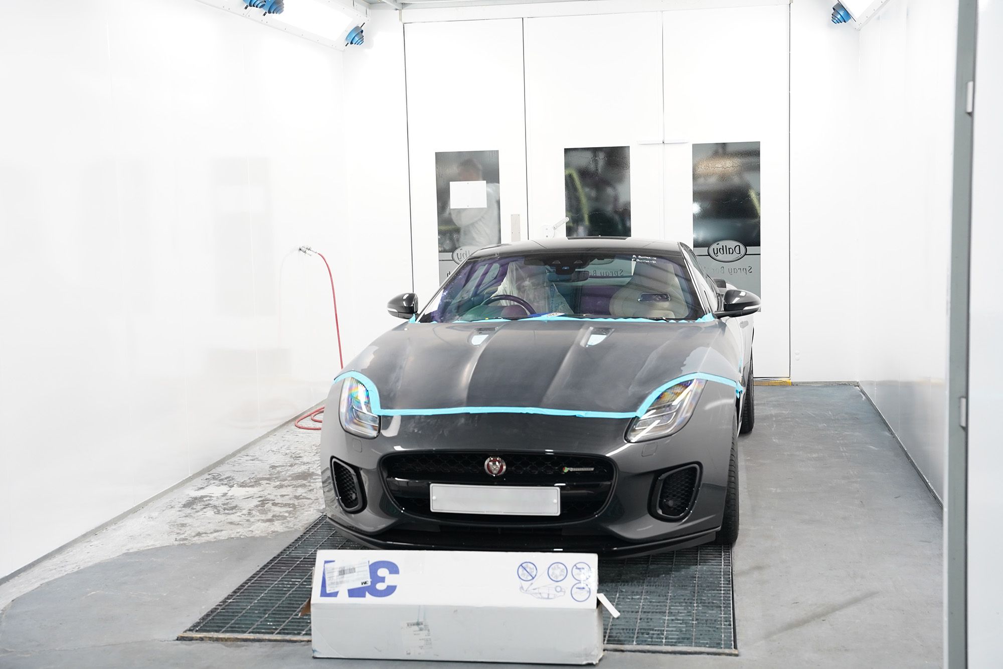 Jaguar in paint oven